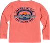 Fat Nancy's Dancing Waves Salmon Youth Long Sleeved T-Shirt