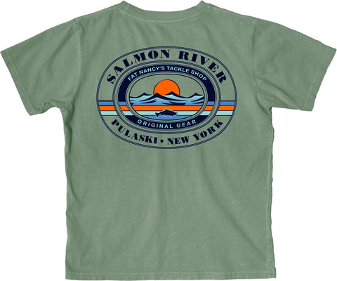 Fat Nancy's Dancing Waves Salmon Youth T-Shirt