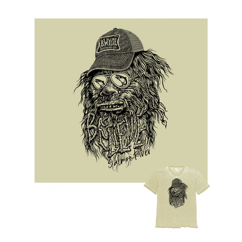 Bearded Guy Salmon River T-Shirt