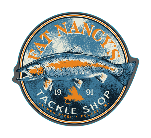 Fat Nancy's Round Salmon Decal