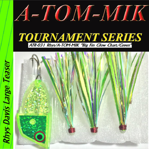 A-TOM-MIK ATR-031 Rhys/A-TOM-MIK Big Fin Glow Chartreuse Meat Rig