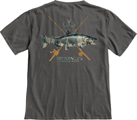 Fat Nancy's Camo Salmon T-Shirt