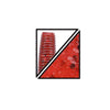 Gary Yamamoto 5" Red w/Lg Blk & Red Flake Yamasenko