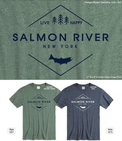 Salmon River Live Happy T-Shirt