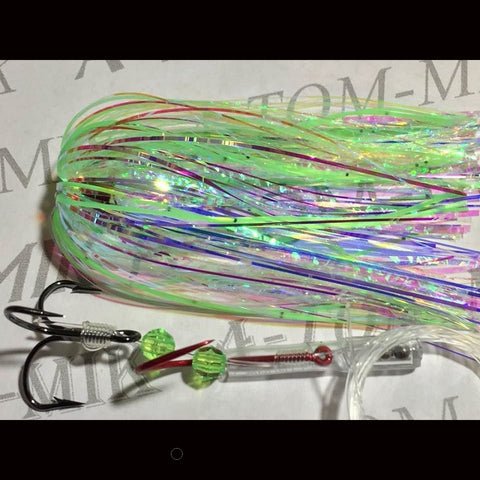 A-TOM-MIK Tournament Live Series Trolling Flies L204 Pearl Lime Live