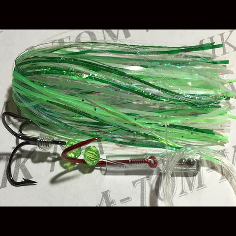 A-TOM-MIK Tournament Live Series Trolling Flies L205 Green Crinkle Lime Live