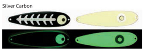 Moonshine Lures Trolling Spoon Silver Carbon