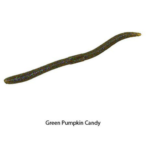 Jackall Flick Shake Worms Green Pumpkin Candy