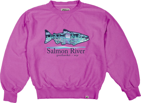 Fat Nancy's Tackle Shop Salmon River Crew Neck Sweatshirt