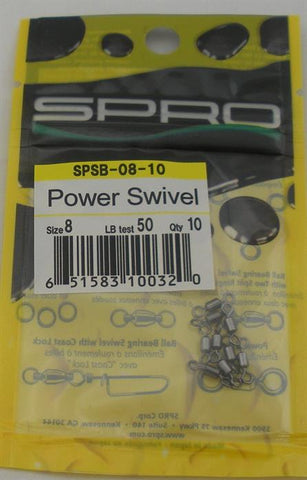 Spro Power Swivel Size 8 -10pk
