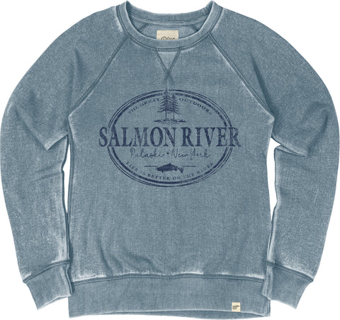 Fat Nancy's Tackle Shop Salmon River Crew Neck Sweatshirt