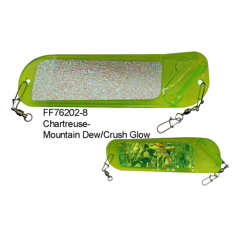 Dreamweaver Flip Fin Flasher Chartreuse-Mountain Dew/Crush Glow