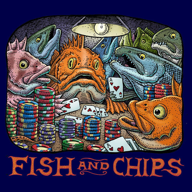 cheap as chips fish accessories FISH & CHIPS T-Shirt XL / NAVY