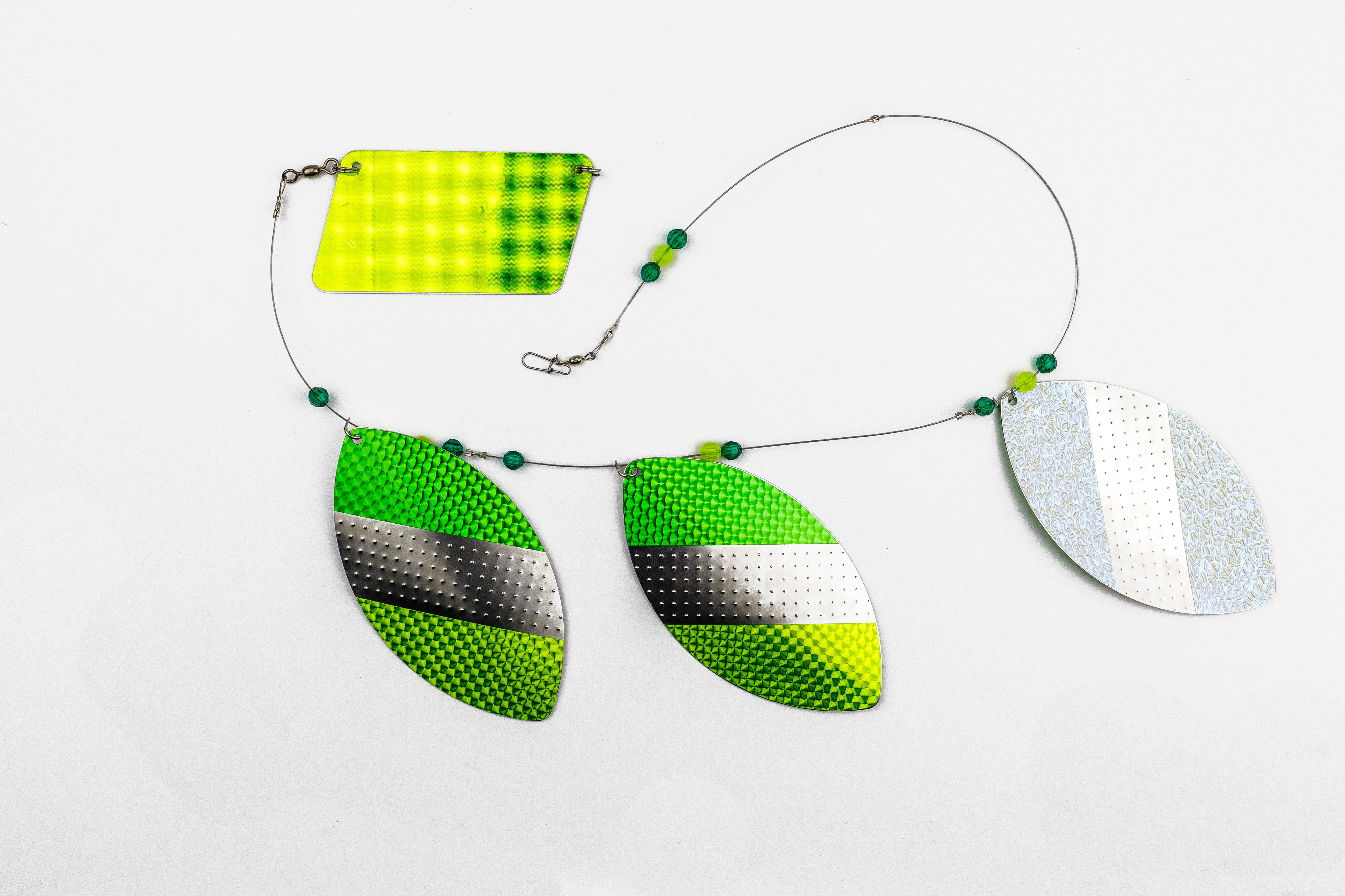 Opti Tackle Hammerhead Tackle Cowbell Spinner in Yellow Mountain Dew/Glow Green Back | Size: 5