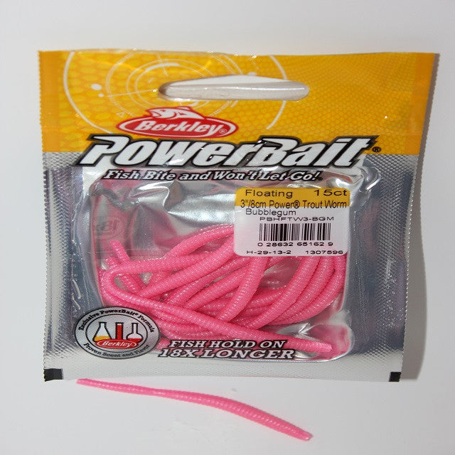 Berkley PowerBait 3 Floating Trout Worms - Pearl White Pbhftw3-pw 15ct for  sale online