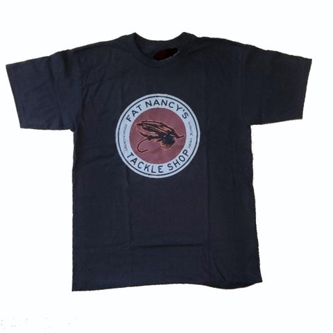 Scarcity Fishing Fly Fat Nancy/Salmon River T-Shirt L / Reactive Black