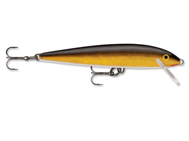 0ld orange fishing lure Rapala Original Floating 11 Gold