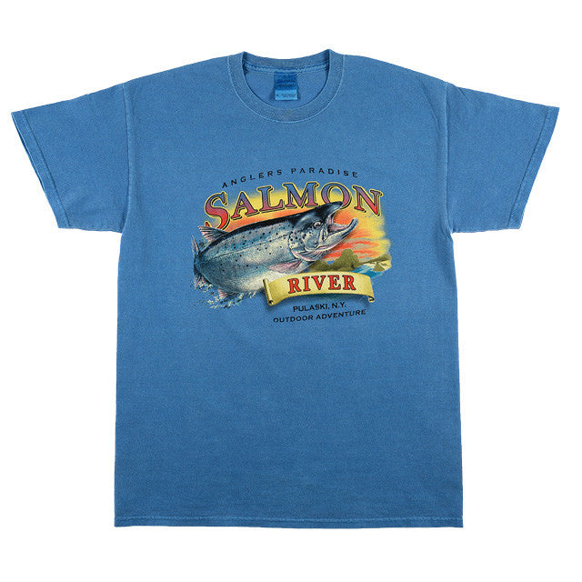 Angler's Paradise Salmon River T-Shirt M / Tahiti Blue