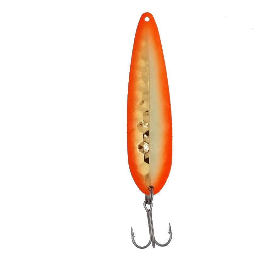 Moonshine Lures Half Moon Agent Orange Gold – Fat Nancy's Tackle Shop