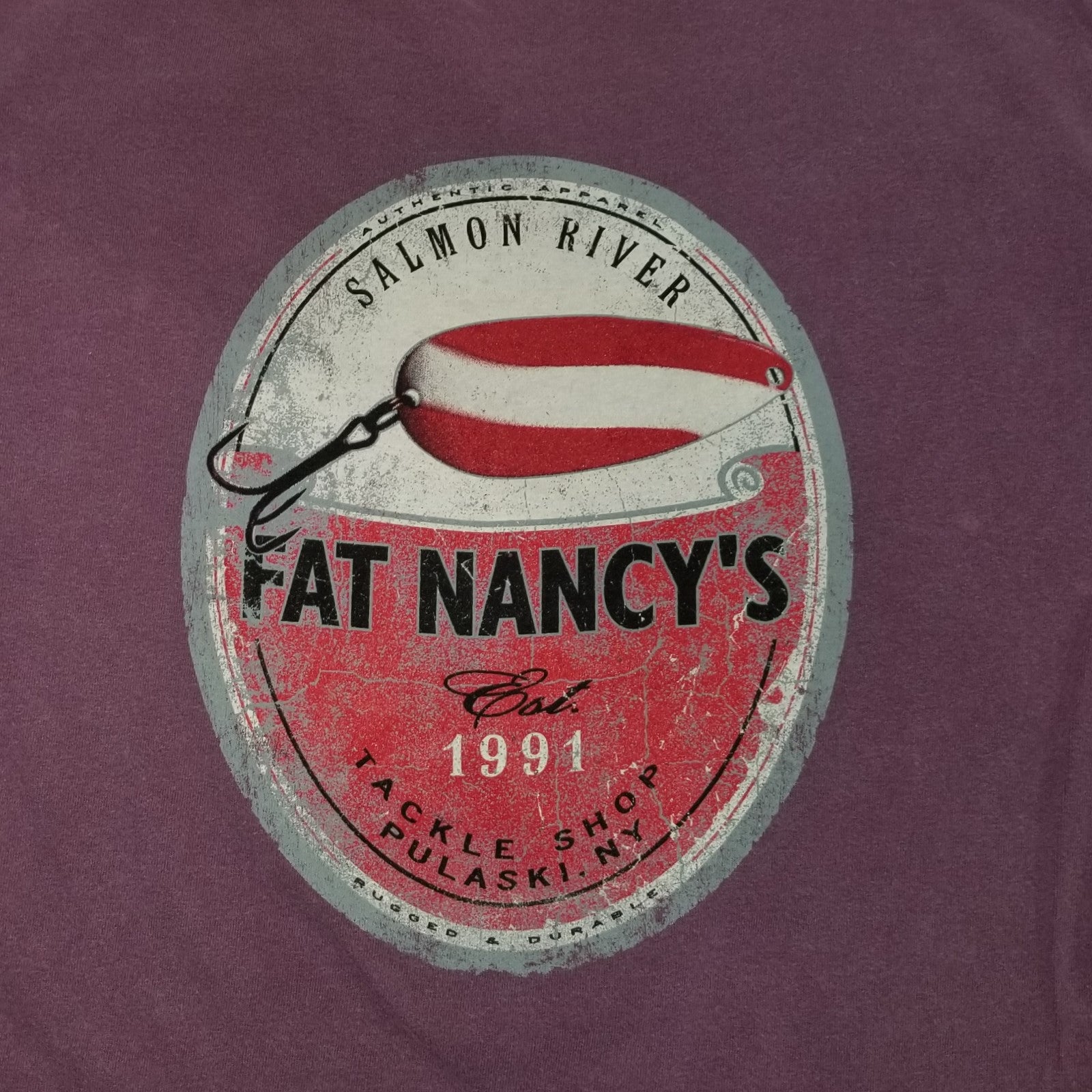 Fat Nancy's Tackle Shop Fishing Lure T-Shirt S / Port